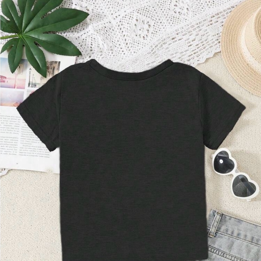 Summer Baby Boy Fashionable Casual "Father Or Son" Fist Bump Slogan Print Black - Picture 4 of 4
